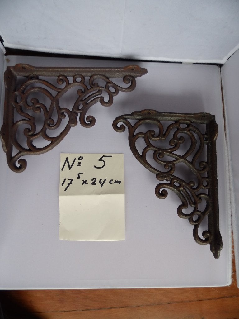 Decoratieve gietijzeren plankdragers - Set van 2 plankdrager, Ophalen of Verzenden