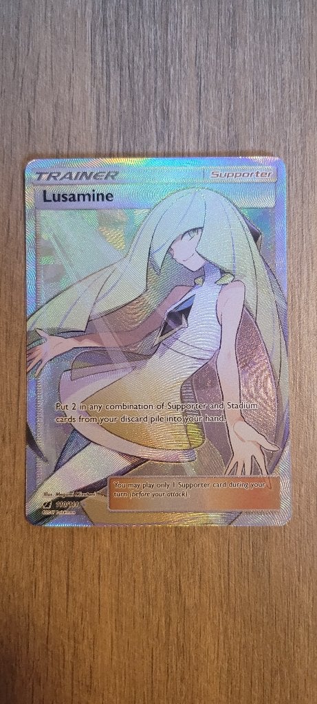 Pokemon Lusamine trainer kaart, Ophalen of Verzenden, Zo goed als nieuw, Losse kaart