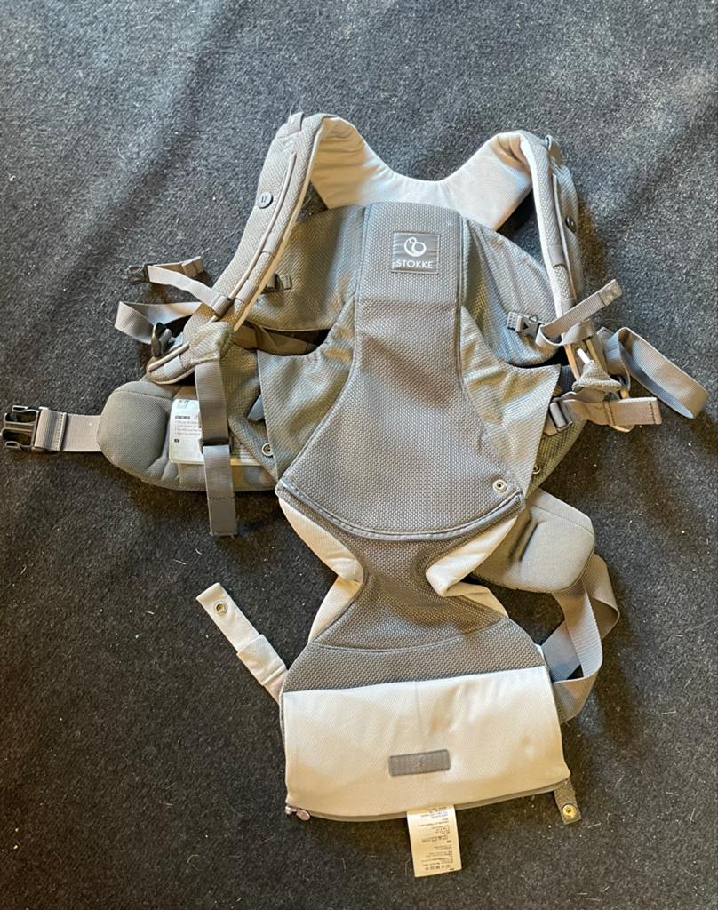 Stokke MyCarrier Draagzak - Grijs mesh, Kinderen en Baby's, Babydragers en Draagdoeken, Ophalen, Zo goed als nieuw, Buik of Rug