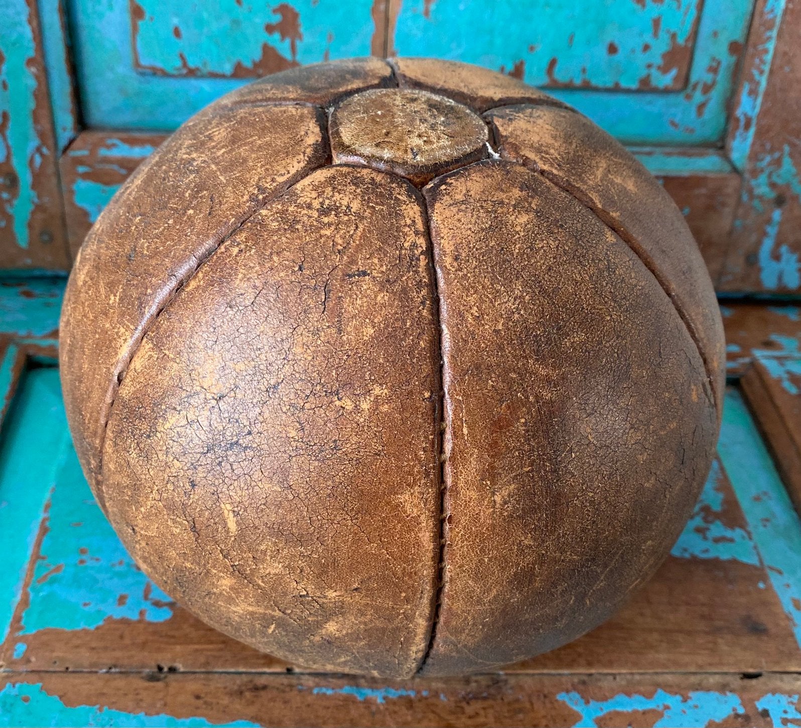 Oude leren bal, Ophalen of Verzenden