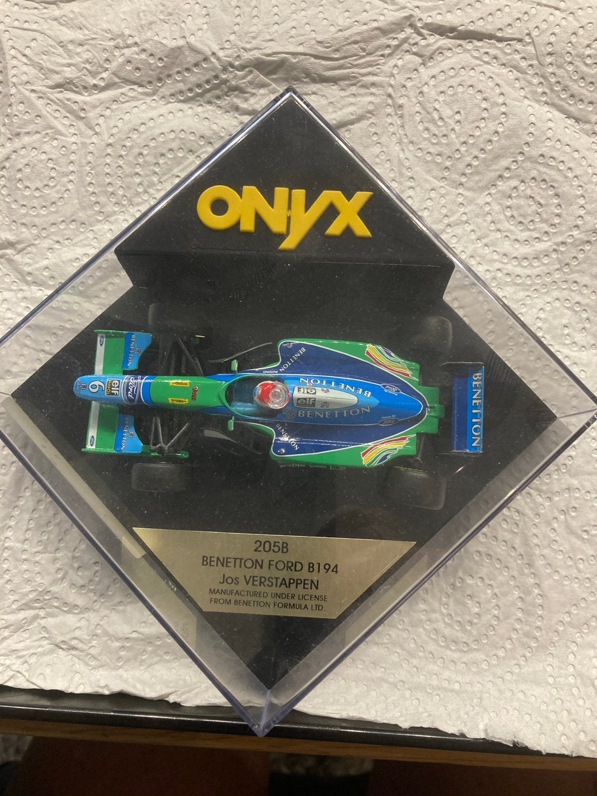 Onyx Benetton Ford B194 Jos Verstappen Formule 1 model, 1:50 of kleiner, Auto, Zo goed als nieuw, Ophalen