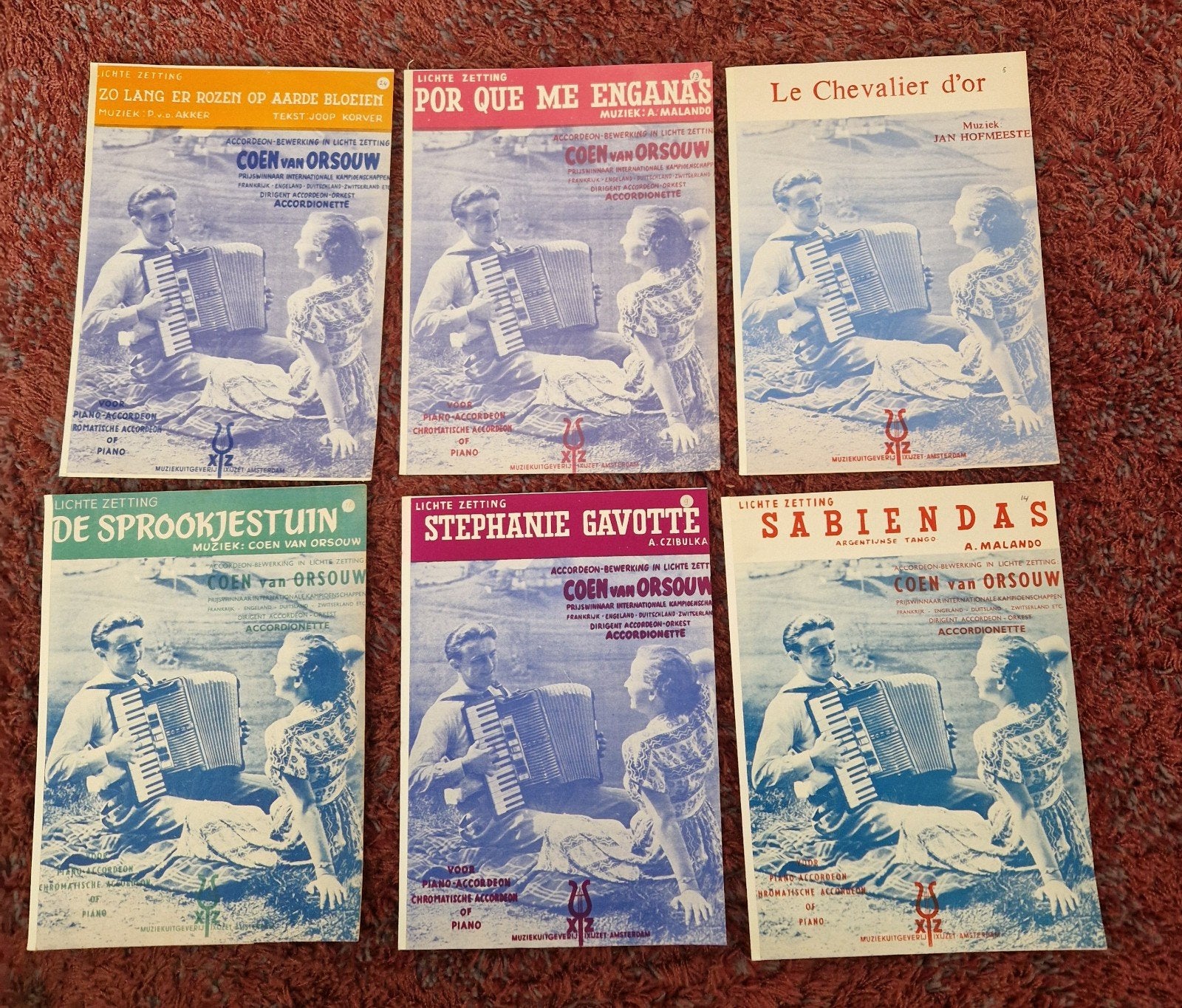 Vintage Accordeon Bladmuziek - bew oa door Coen van Orsouw, Gebruikt, Overige genres, Overige soorten, Ophalen of Verzenden