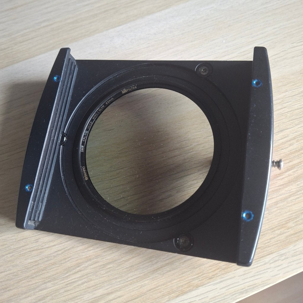 Benro FH100M2 filterhouder met CPL-HD WMC/SLIM 82mm filter, Ophalen of Verzenden, Gebruikt, Overige typen, Benro