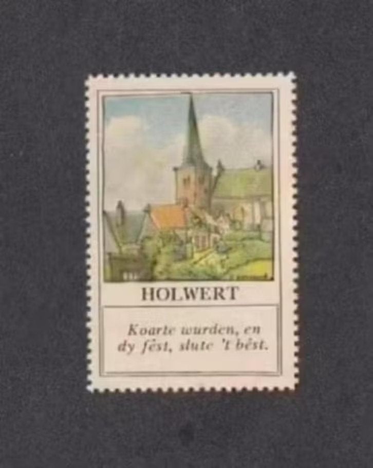 Verzamelplaatje Sluitzegel Holwerd Holwert Friesland., Verzamelen, Ophalen of Verzenden, Zo goed als nieuw