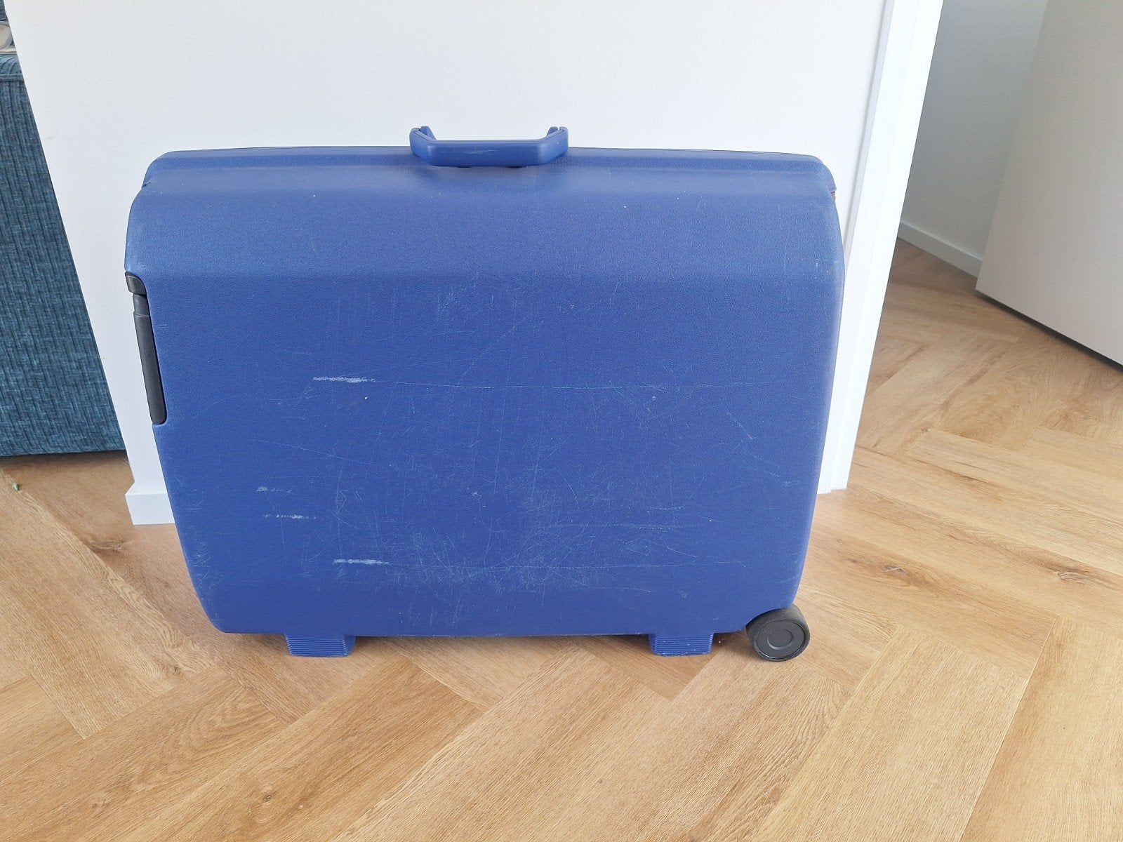 Blauwe Royal Traveller koffer met wieltjes, Ophalen, Gebruikt, 50 tot 60 cm, Hard kunststof