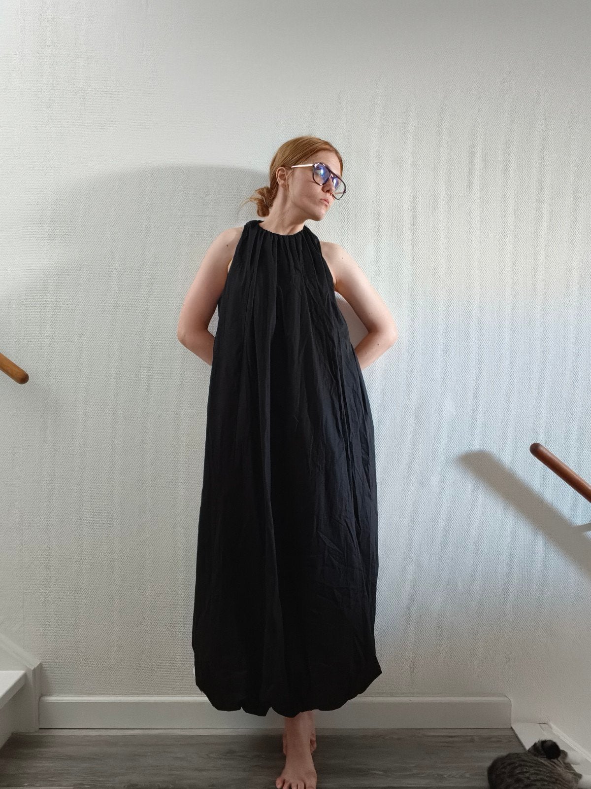 ASOS DESIGN Zwarte Maxi Jurk met Halterhals, Kleding | Dames, Jurken, Asos, Ophalen of Verzenden, Nieuw, Maat 36 (S)