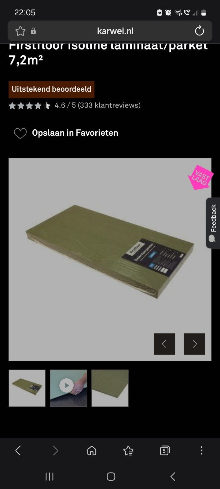 Ondervloer 18 m2 isolerend voor 1300 28-7 ophalen, Doe-het-zelf en Verbouw, Ophalen, Overige materialen, 50 tot 150 cm, 5 tot 10 m²