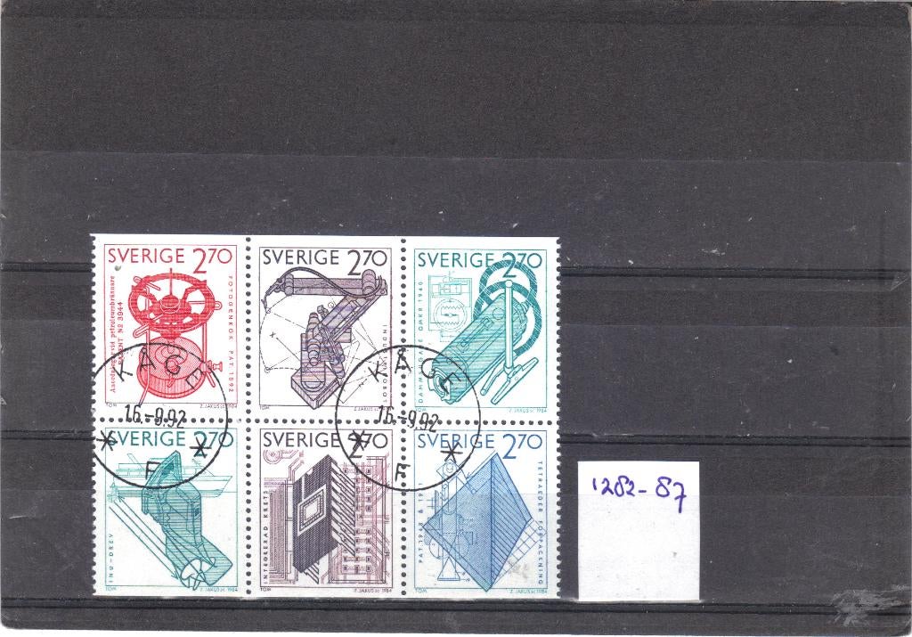 Zweden Mi 1282-1287 blok van zes gest, Ophalen of Verzenden, Zweden, Gestempeld