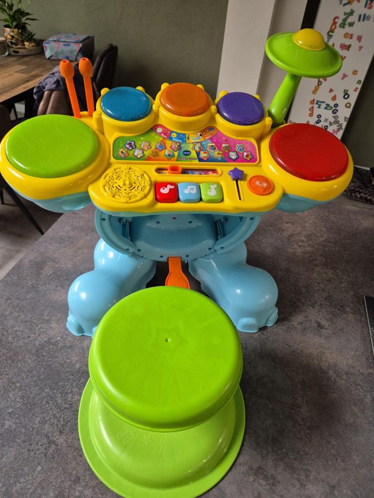 VTech Rock & Leer drumstel, Kinderen en Baby's, Speelgoed | Vtech, Ophalen of Verzenden, Zo goed als nieuw, 6 maanden tot 2 jaar