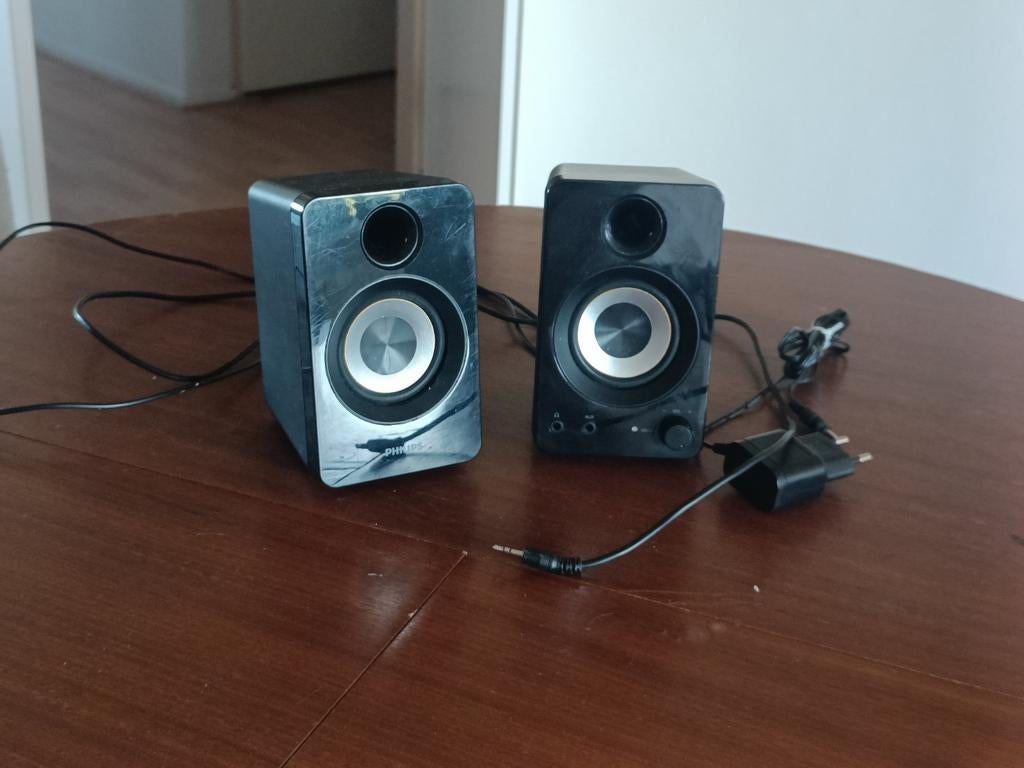 Speakers/boxen Philips voor pc, Computers en Software, Pc speakers, Ophalen, Gebruikt, Philips