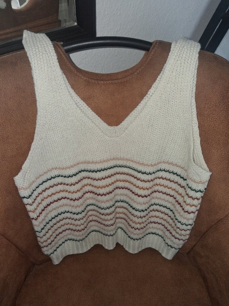 SHEIN witte spencer top, maat L, Kleding | Dames, Tops, Zo goed als nieuw, Maat 42/44 (L), Beige, Zonder mouw, Ophalen of Verzenden