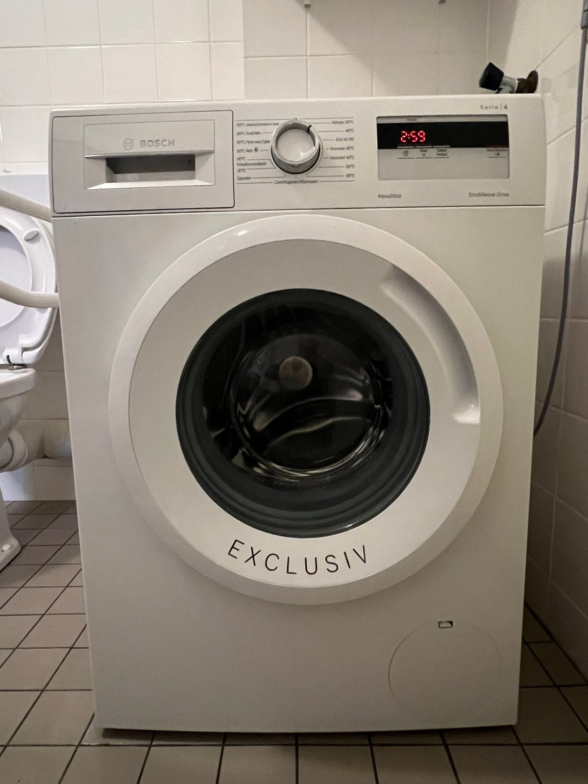 Bosch Wasmachine Exclusiv, Ophalen, Minder dan 85 cm, Zo goed als nieuw, Voorlader