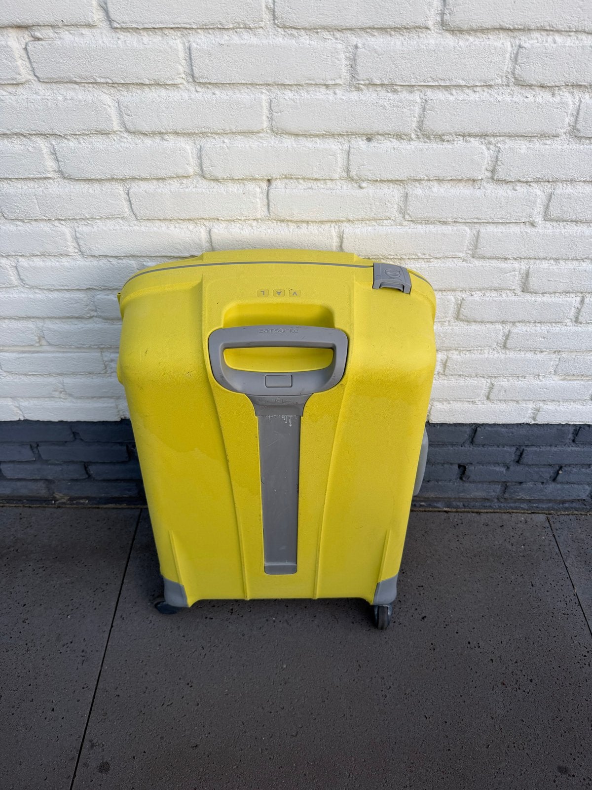 Samsonite koffer geel - Handbagage met wieltjes en slot, Wieltjes, Gebruikt, Hard kunststof, 45 tot 55 cm