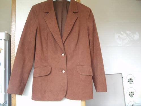 Getailleerde blazer colbert jasje met knoppen maat M/L, Maat 38/40 (M), Bruin, Ophalen of Verzenden, Zo goed als nieuw