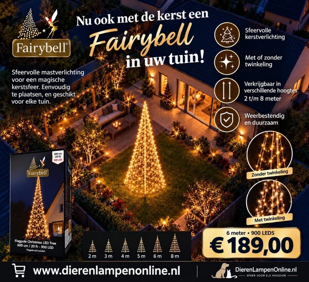 Fairybell met de kerst, 4 tot 8 meter vanaf 189,00, Diversen, Ophalen of Verzenden, Nieuw