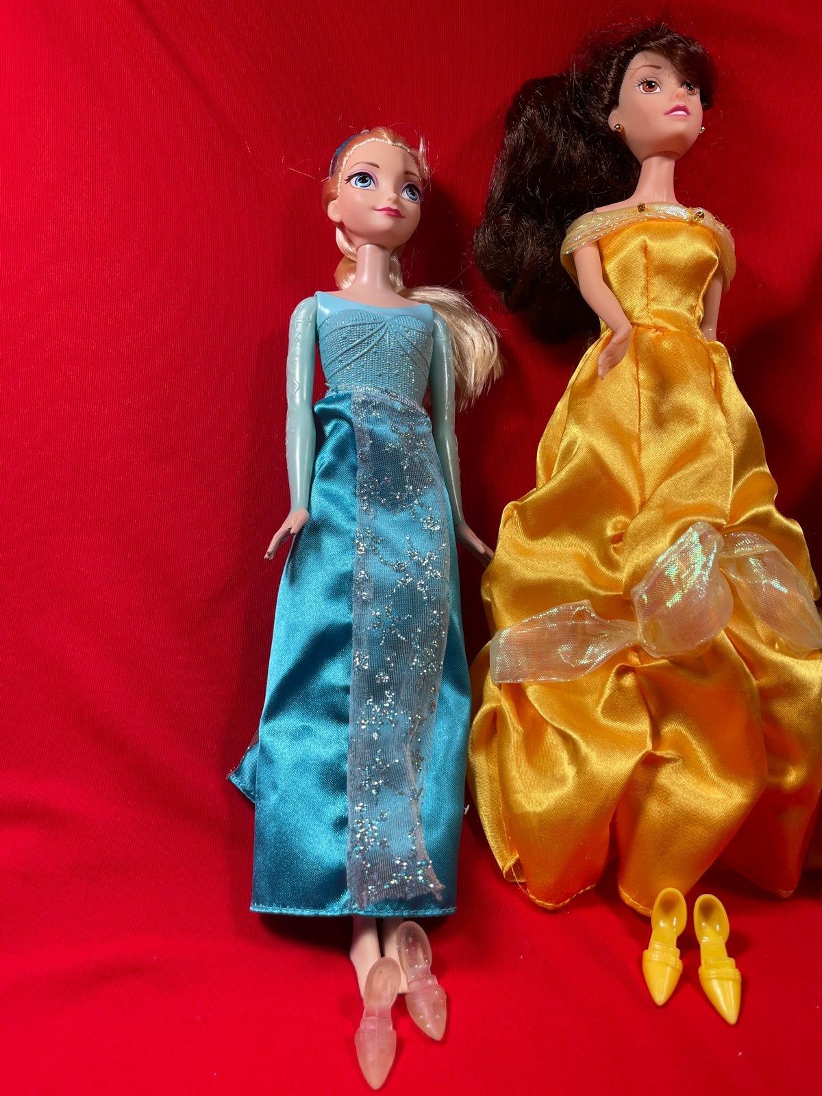 Set van 4 Disney Prinsessen Poppen met Schoentjes, Ophalen of Verzenden, Gebruikt, Barbie