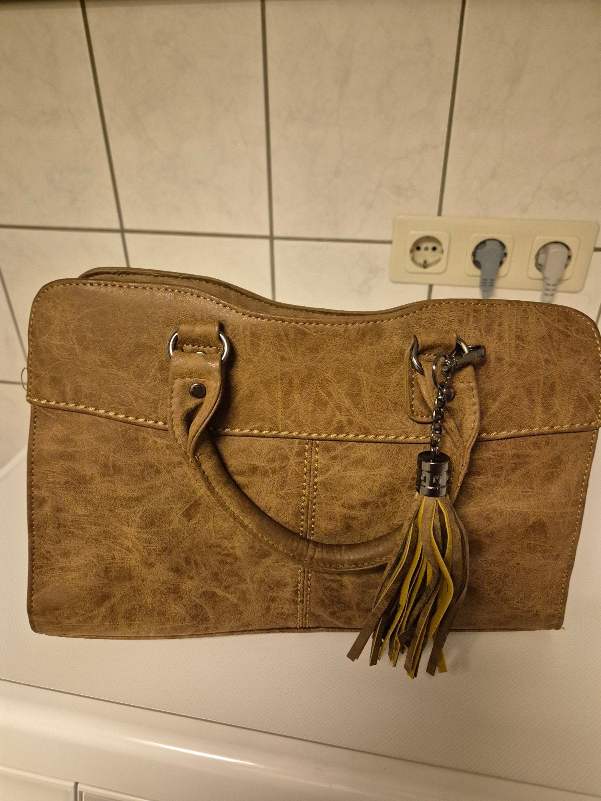 mooie suède tas,bruin,nieuwstaat, Ophalen of Verzenden, Bruin, Schoudertasje