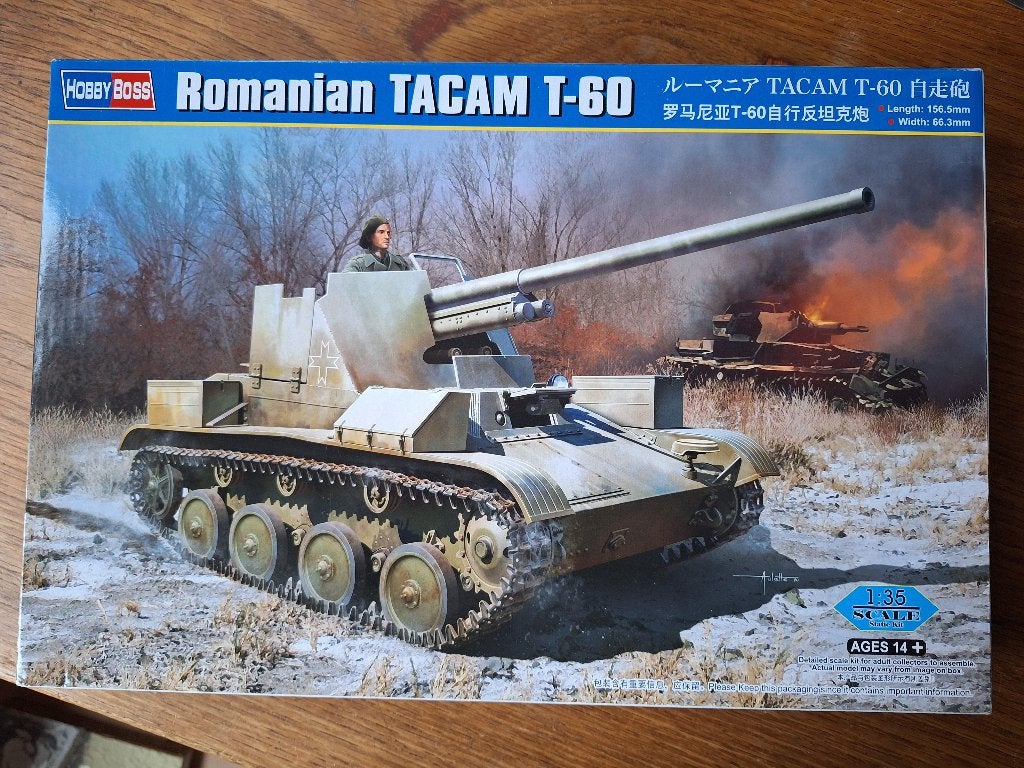 Romanian TACAM T-60 - HobbyBoss 1/35 - tank destroyer, Overige merken, Tank, Verzenden, 1:32 tot 1:50
