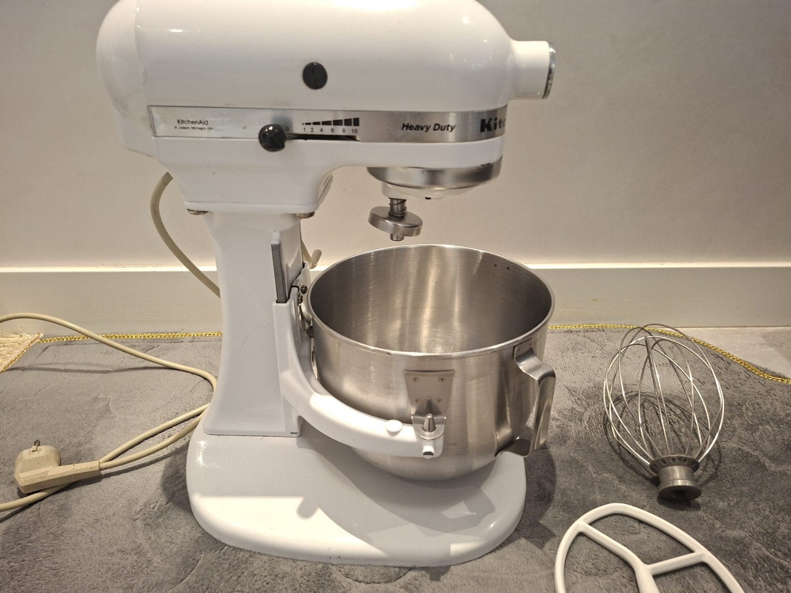 Kitchenaid Heavy Duty Keukenmachines 5KPM5EWH, 4 liter of meer, Ophalen of Verzenden, Gebruikt, 3 snelheden of meer