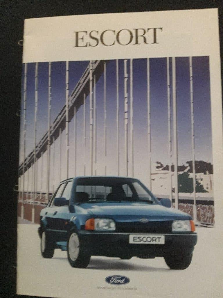 Folder Ford Escort modeljaar 1990 o.a. XR3i - RS – CVT, Boeken, Ophalen of Verzenden, Zo goed als nieuw, Ford