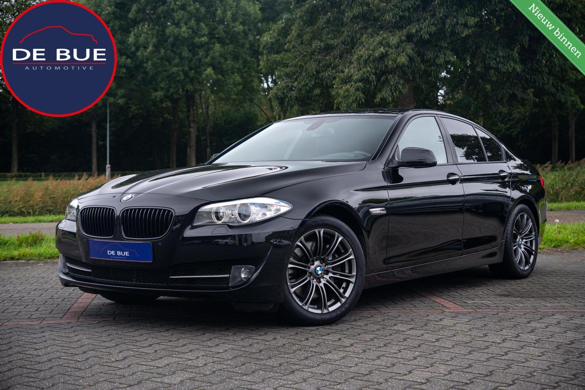 BMW 5-serie 528i 245PK|M-Sport|NL Auto NAP|High Executive|LE, Automaat, Euro 5, Gebruikt, Zwart