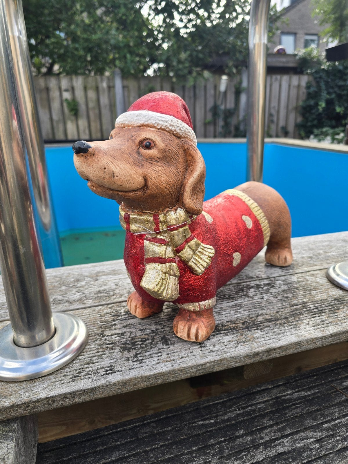 Kerst Teckel Decoratie - Feestelijke Hond met Kerstmuts, Diversen, Ophalen of Verzenden, Nieuw