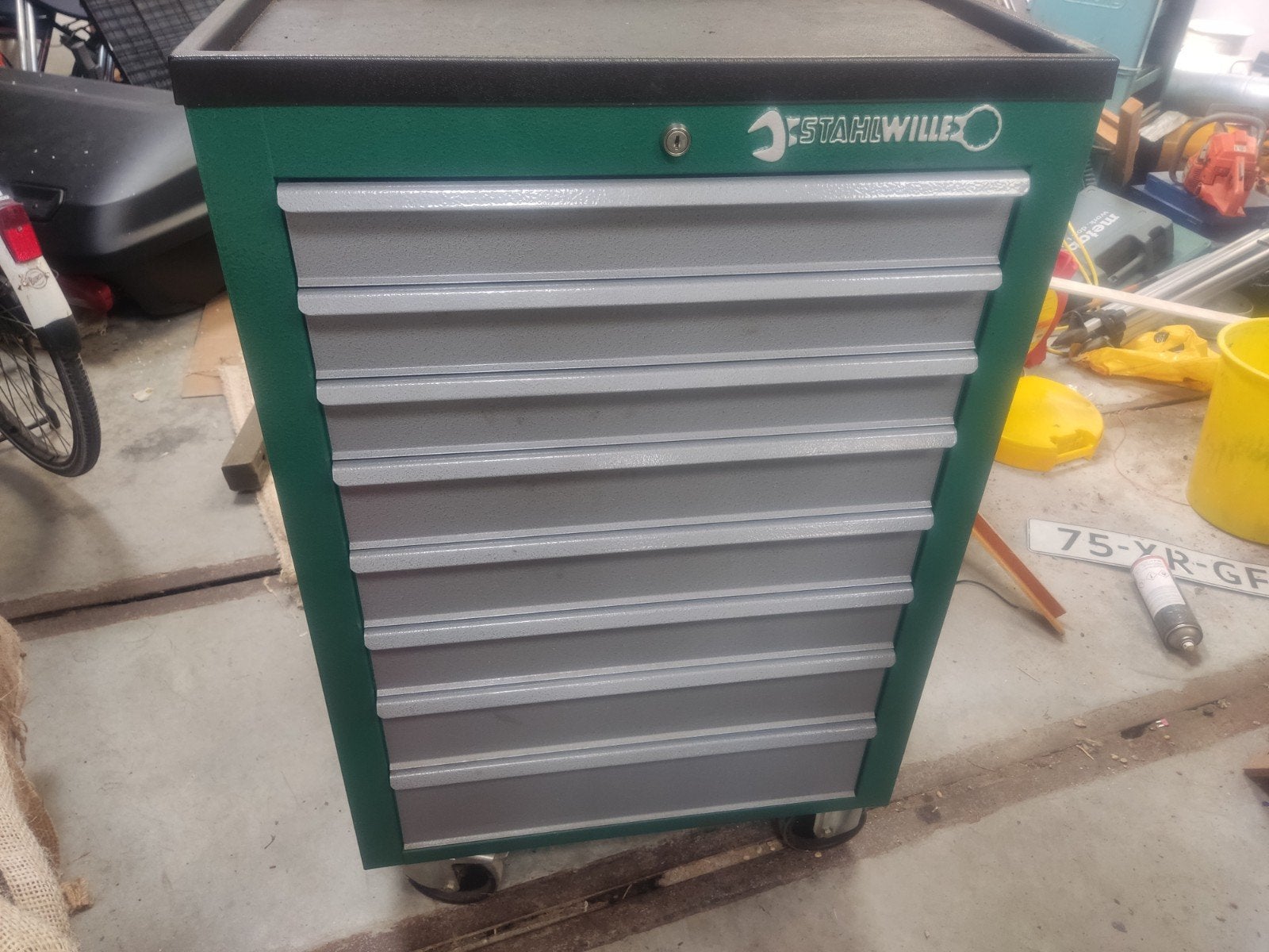 Stahlwille gereedschapswagen met uitgebreide set, Doe-het-zelf en Verbouw, Gereedschap | Handgereedschap, Ophalen, Gebruikt, Gereedschapsset