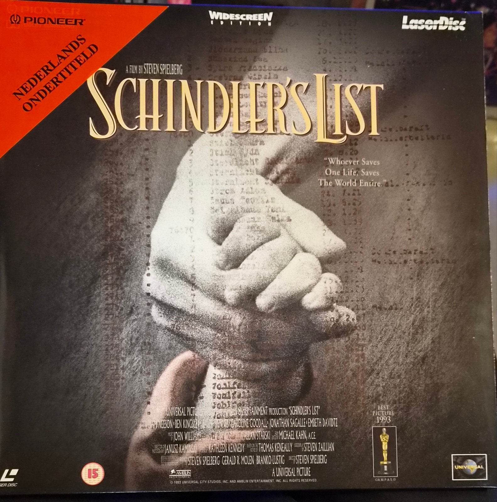 Schindler's List op Laserdisc, Engels, Waargebeurd drama, Alle leeftijden, Nederlands