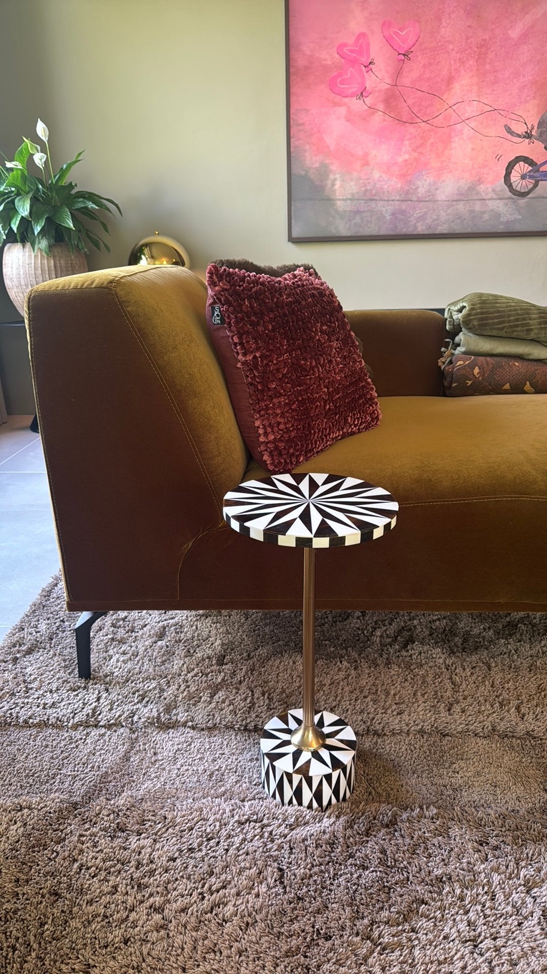 Kare design bijzettafel, Ophalen of Verzenden, Zo goed als nieuw, Minder dan 50 cm
