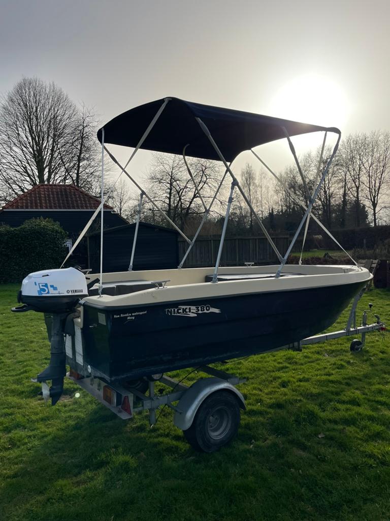 Motorboot/ complete sloep nicki 380, Watersport en Boten, Motorboten en Motorjachten, Ophalen, Zo goed als nieuw