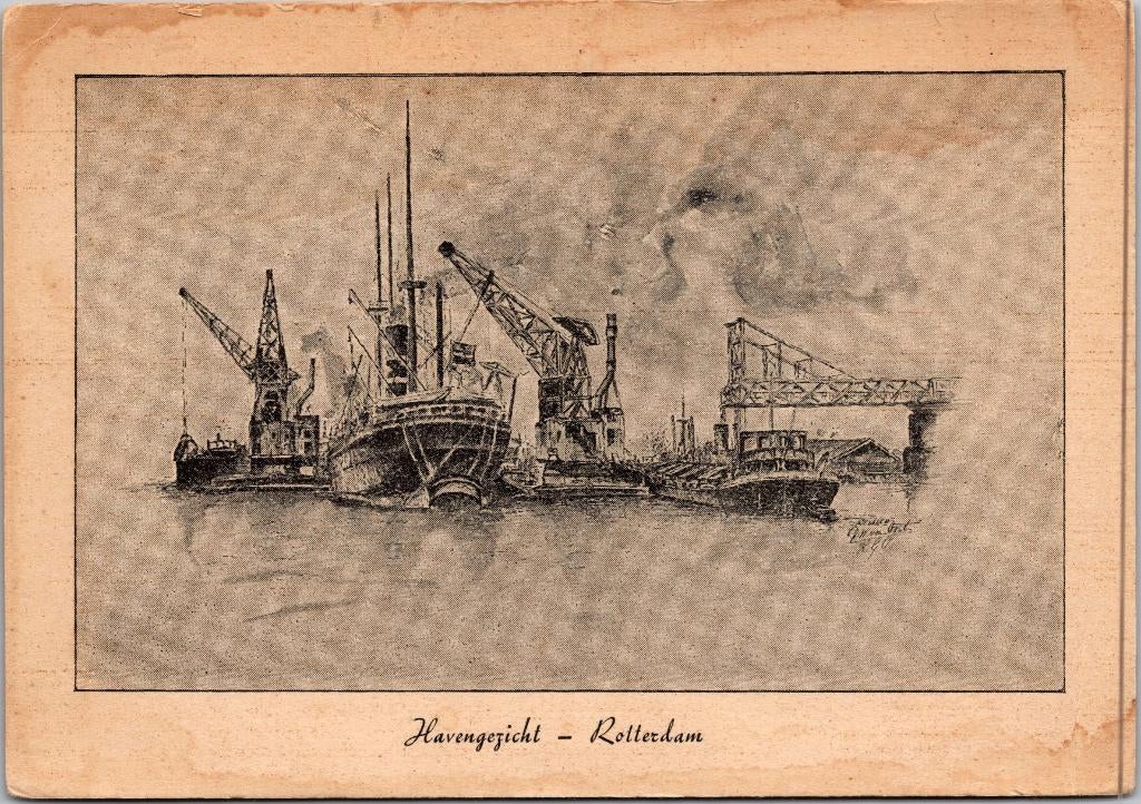Havengezicht - Rotterdam (1946), Verzenden, 1940 tot 1960, Ongelopen, Zuid-Holland