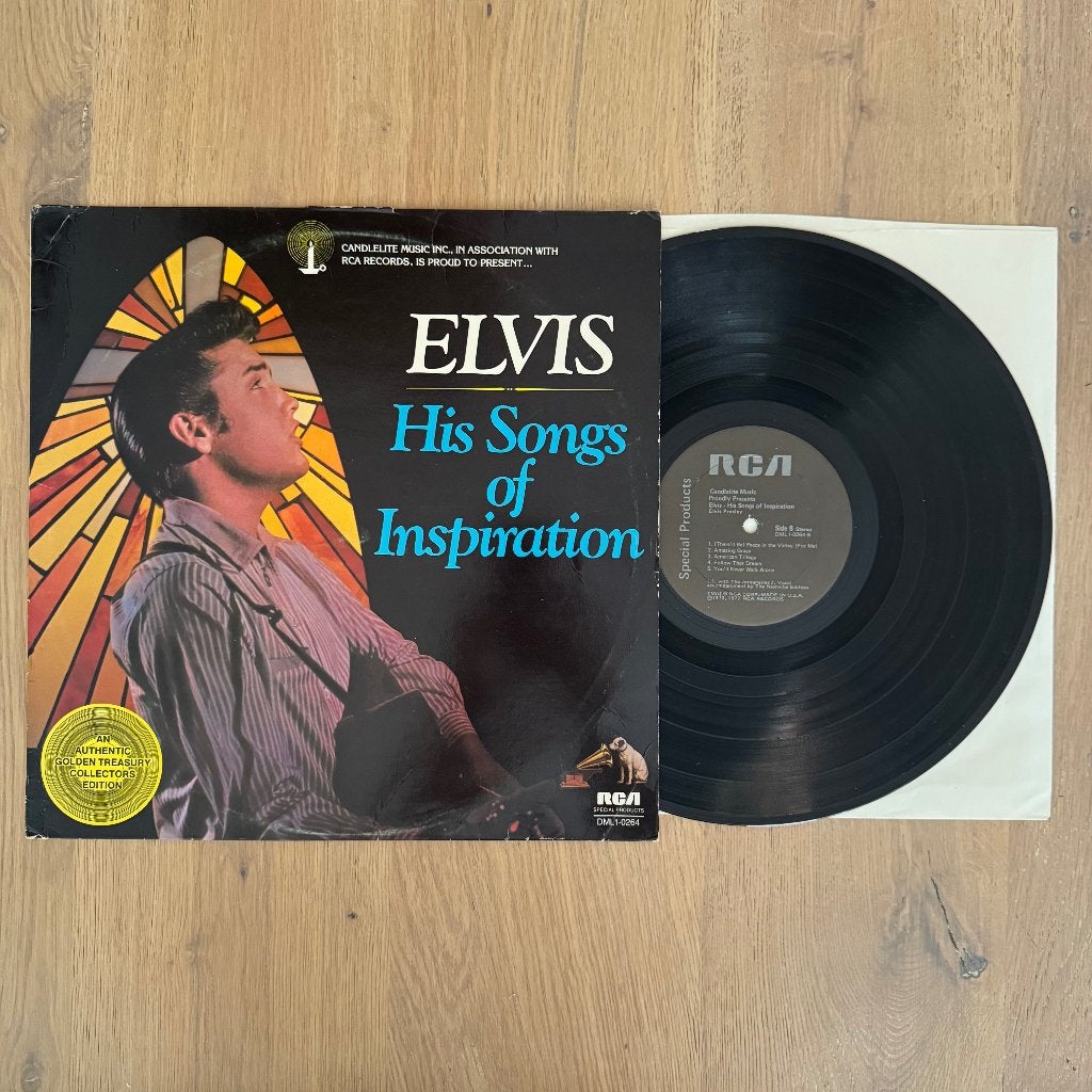 Elvis LP - His Songs Of Inspiration - USA 1977 - Grijs Label, LP, Gebruikt, Ophalen of Verzenden, Complilatie