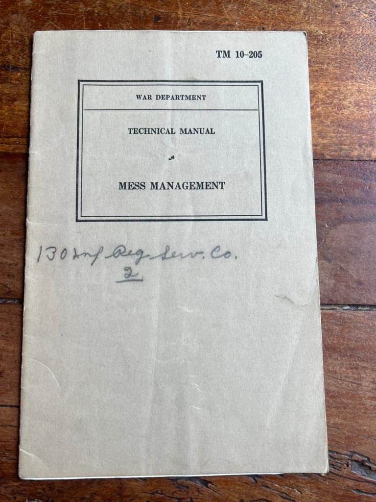 WO2 Amerikaans Mess veldkeuken rantsoen voorschrift 1940, Amerika, Ophalen of Verzenden, Boek of Tijdschrift