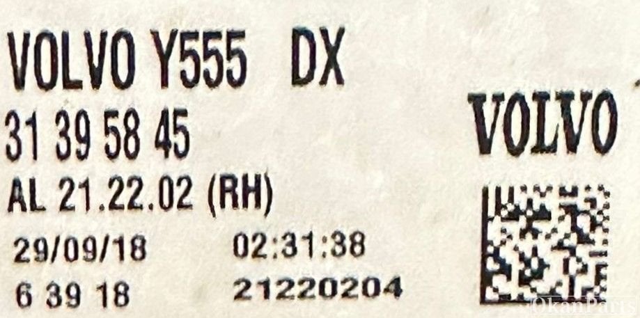 Volvo V40 rechter achterlicht rechts 31395845, Auto-onderdelen, Ophalen of Verzenden, Gebruikt, Volvo