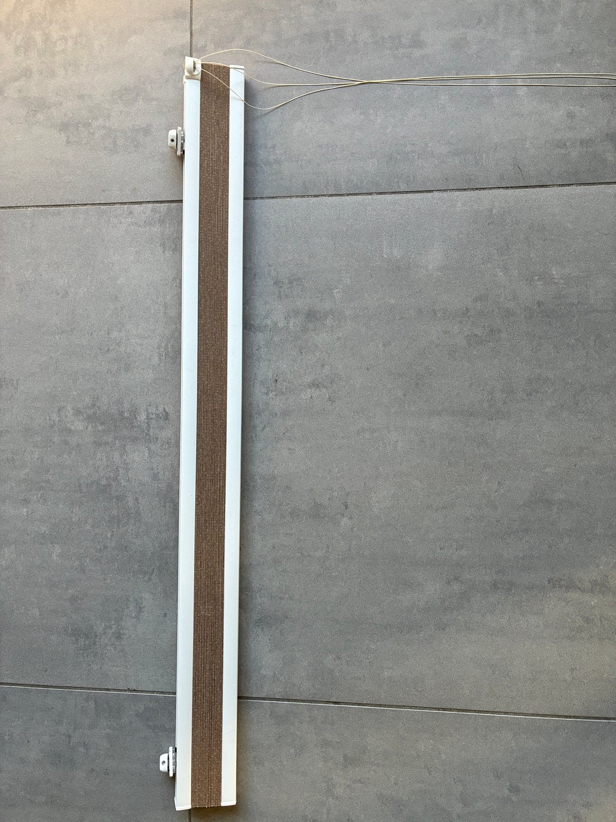 Semi lichtdoorlatend linnen taupe plissé gordijn 85.5x160cm, Huis en Inrichting, Stoffering | Gordijnen en Lamellen, Overige materialen