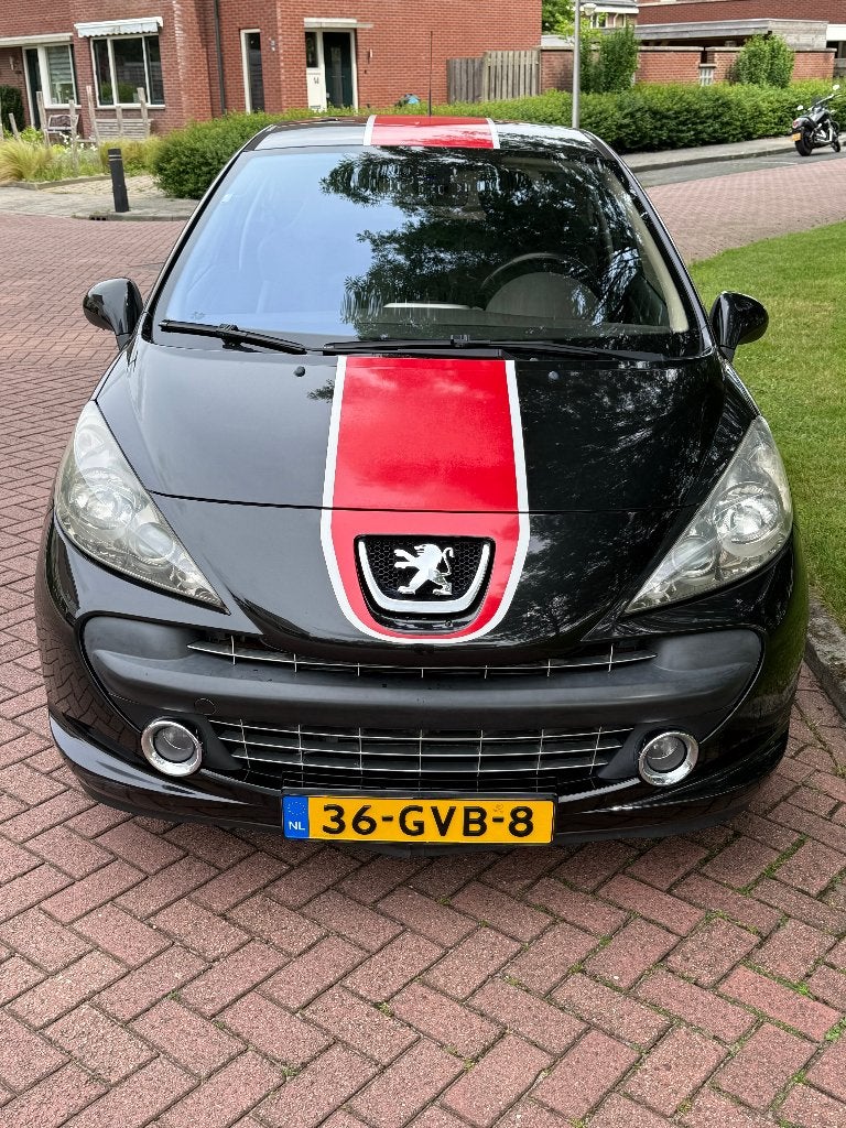 Peugeot 207 1.6 THP 16V Turbo 3DRS 2008 Zwart (nieuwe APK), Auto's, Voorwielaandrijving, Zwart, 4 cilinders, 4 stoelen