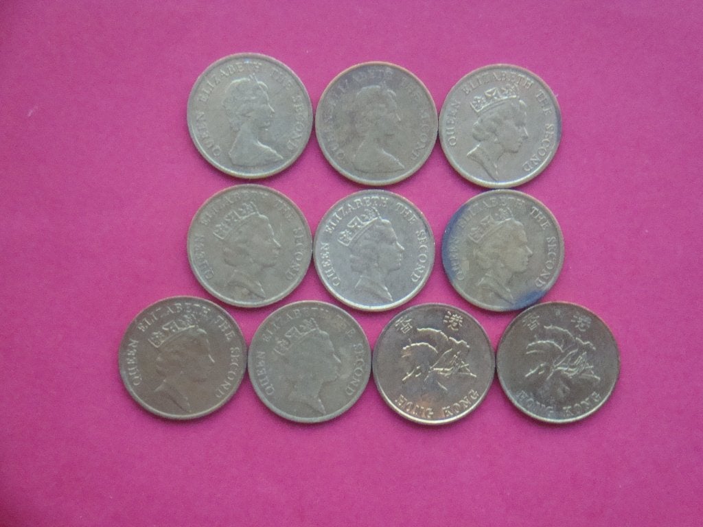 Hongkong setje munten 10 Cent 1982 / 1997., Verzenden, Zuid-Azië, Setje