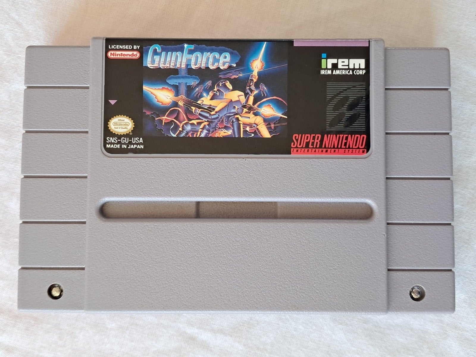 Gunforce - Super Nintendo SNES NTSC-USA, Spelcomputers en Games, Games | Nintendo Super NES, Avontuur en Actie, Gebruikt, 1 speler