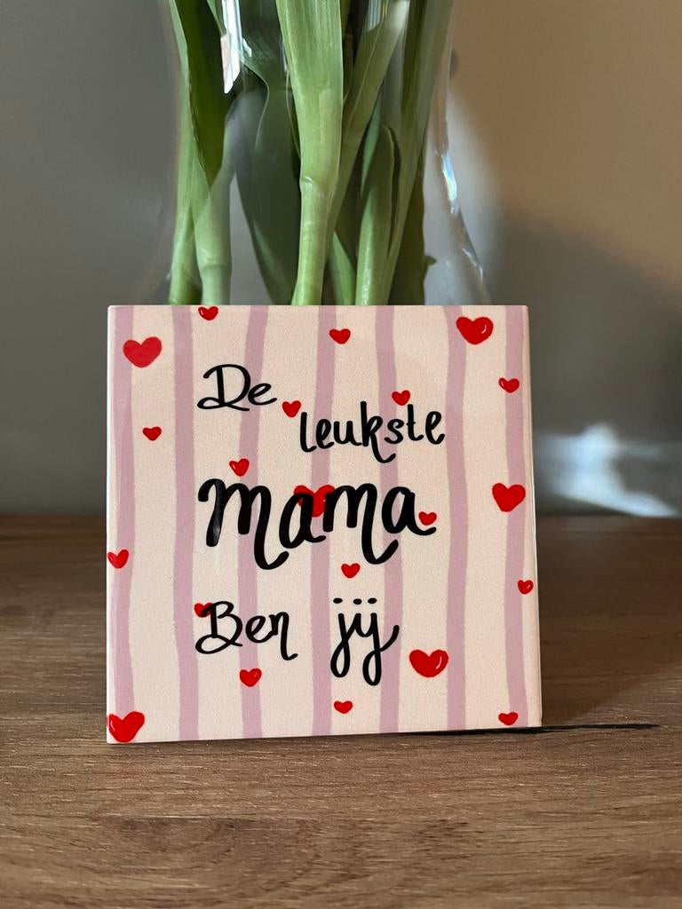 Tegeltje 'De leukste mama ben jij' - Moederdag cadeau, Ophalen of Verzenden, Nieuw