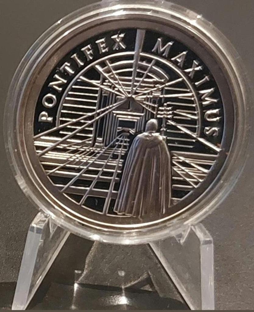 Zilveren Poolse Munt 14.14 gram - Paus Johannes Paulus II, Verzenden, Losse munt, Zilver
