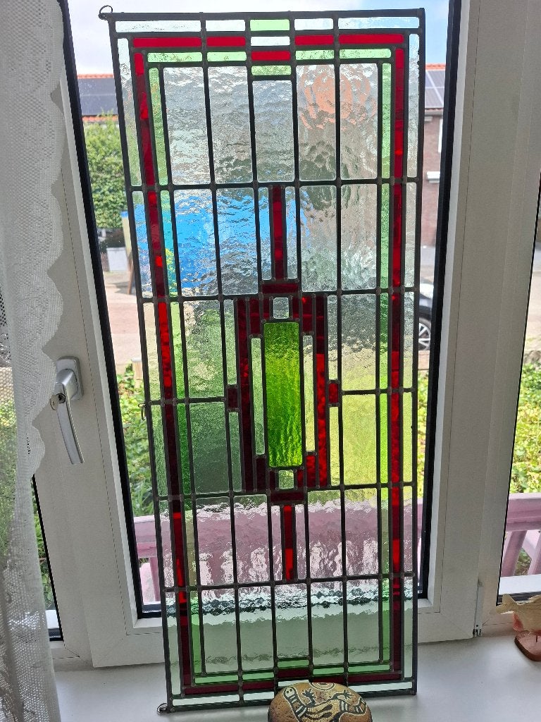 Glas in lood raam, Ophalen, 80 tot 120 cm, Overige typen, Zo goed als nieuw