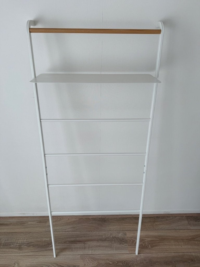 Yamazaki Tower decoratieladder met plank – wit, Ophalen, Zo goed als nieuw, Metaal, Staande kapstok