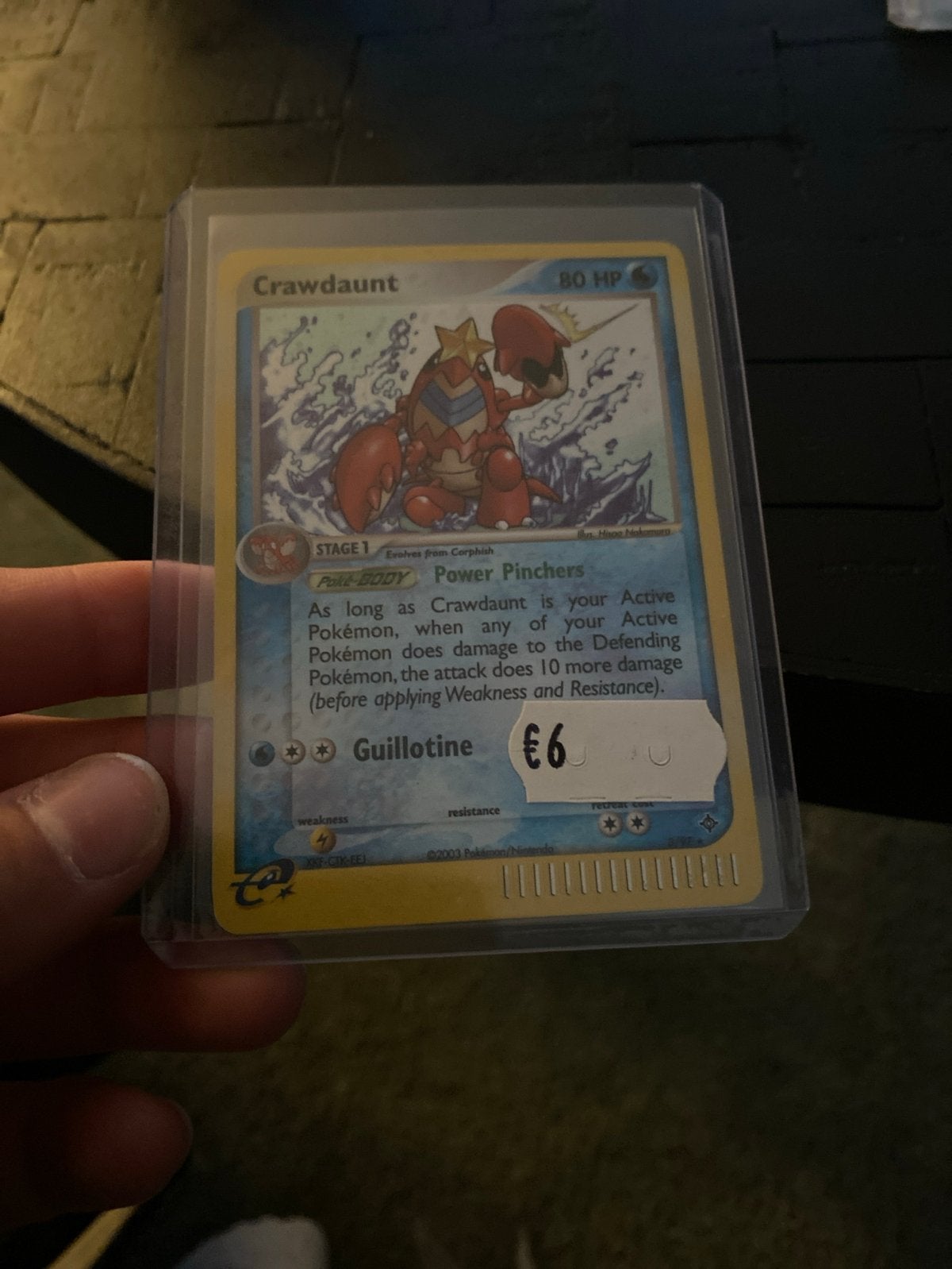 Pokémon Kaart Crawdaunt EX Team Magma vs Team Aqua, Ophalen of Verzenden, Zo goed als nieuw, Losse kaart