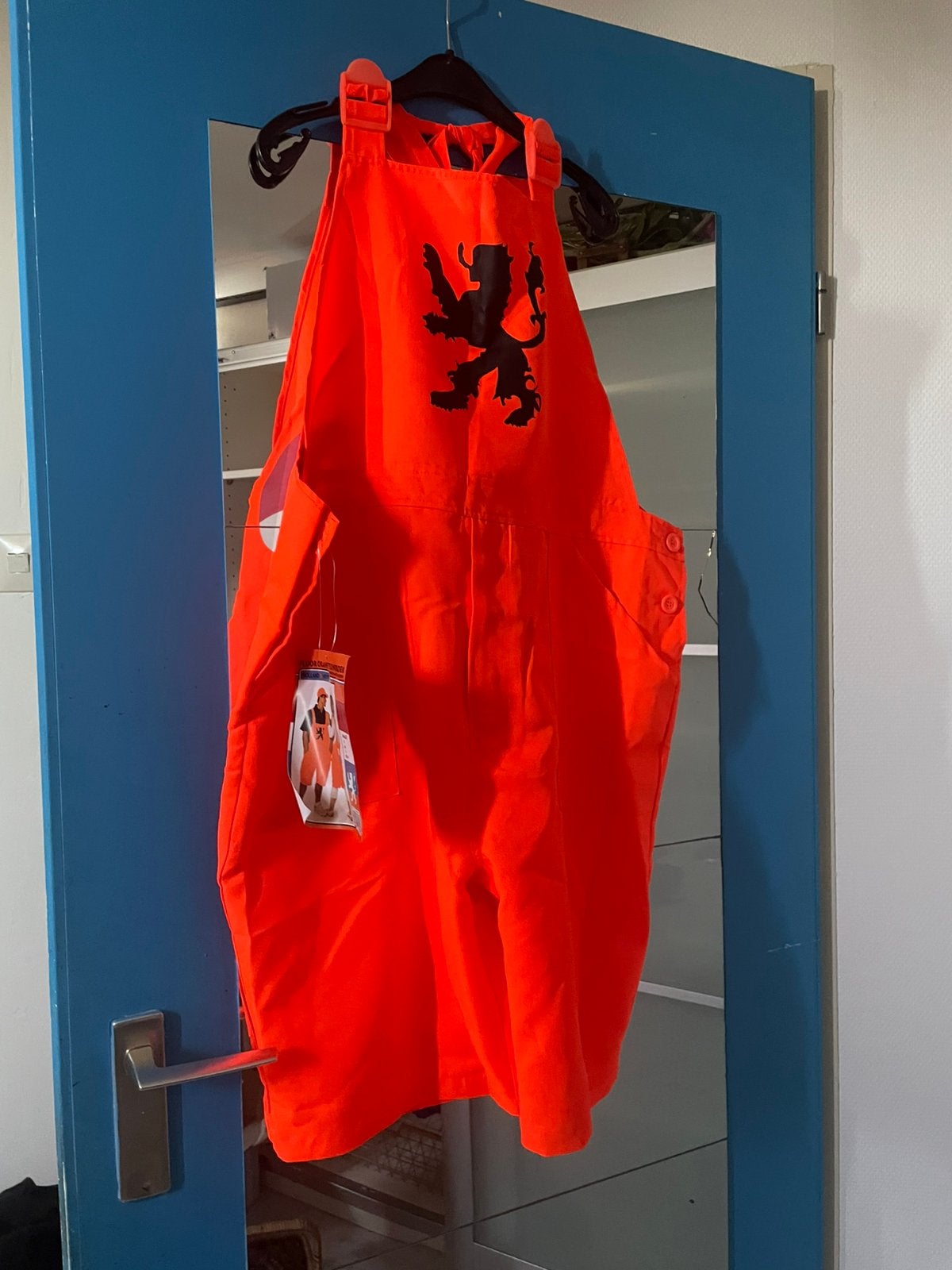 Verkleed kleding oranje tuinbroek, Carnaval, Maat 42/44 (L), Nieuw, Ophalen of Verzenden