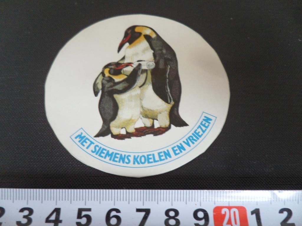 sticker met SIEMENS koelen en vriezen, Verzamelen, Stickers, Ophalen, Zo goed als nieuw