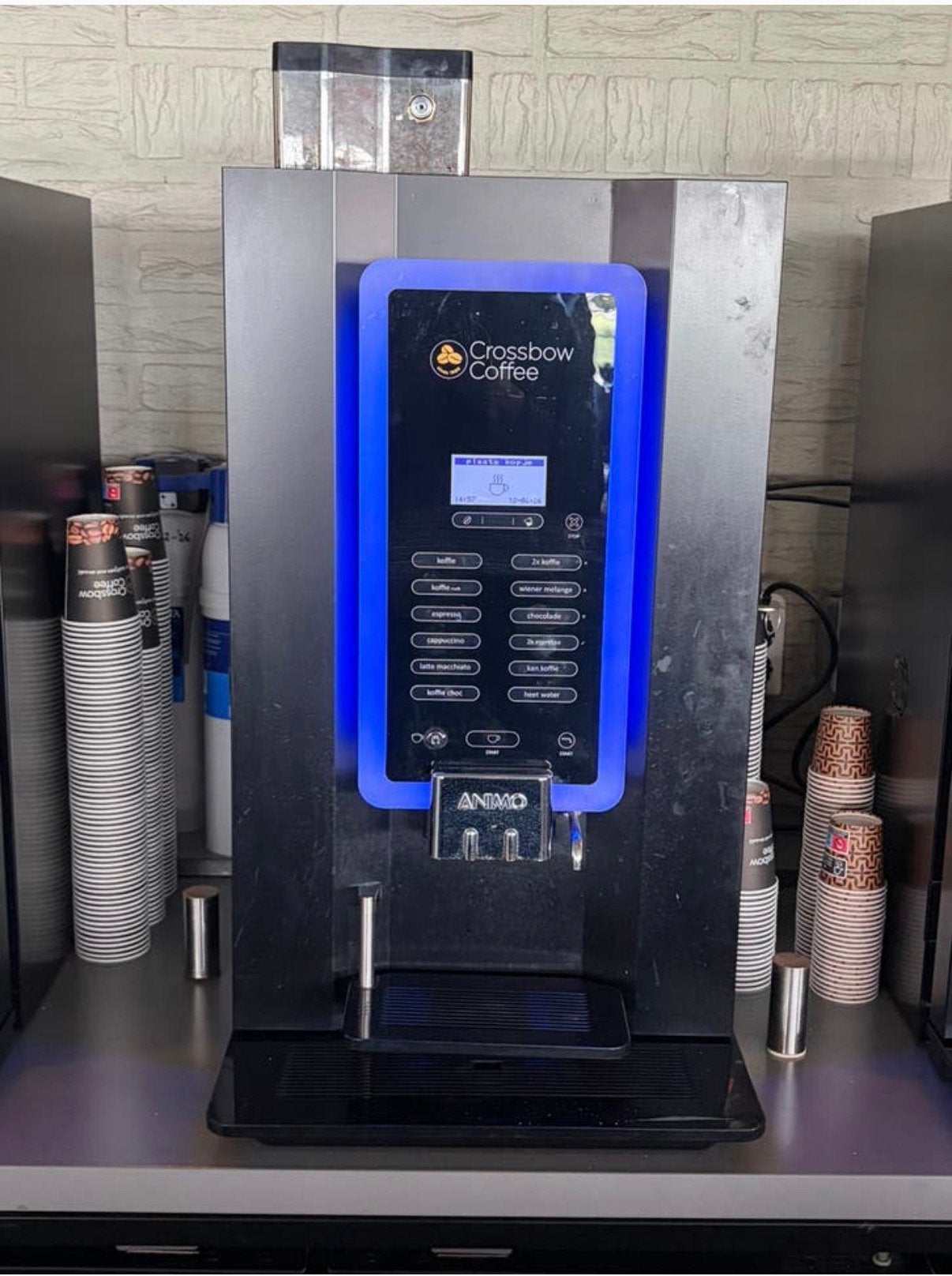 Animo Optibean 3 Koffieapparaat, Gebruikt, 10 kopjes of meer, Koffiemachine, Koffiebonen