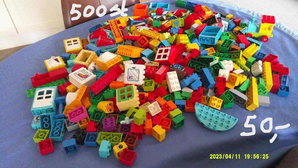 500 allerlei echte Duplo blokken, Kinderen en Baby's, Speelgoed | Duplo en Lego, Ophalen of Verzenden, Zo goed als nieuw, Complete set