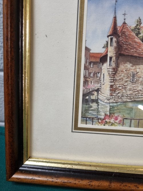 schilderij prent grachten beeld, Huis en Inrichting, Woonaccessoires | Schilderijen, Tekeningen en Foto's, Ophalen of Verzenden