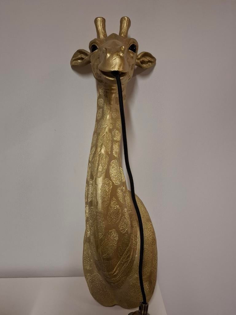 Gouden Giraffe Wandlamp - Unieke Decoratie, Huis en Inrichting, Ophalen of Verzenden, Zo goed als nieuw, Modern, Speels, Exotisch