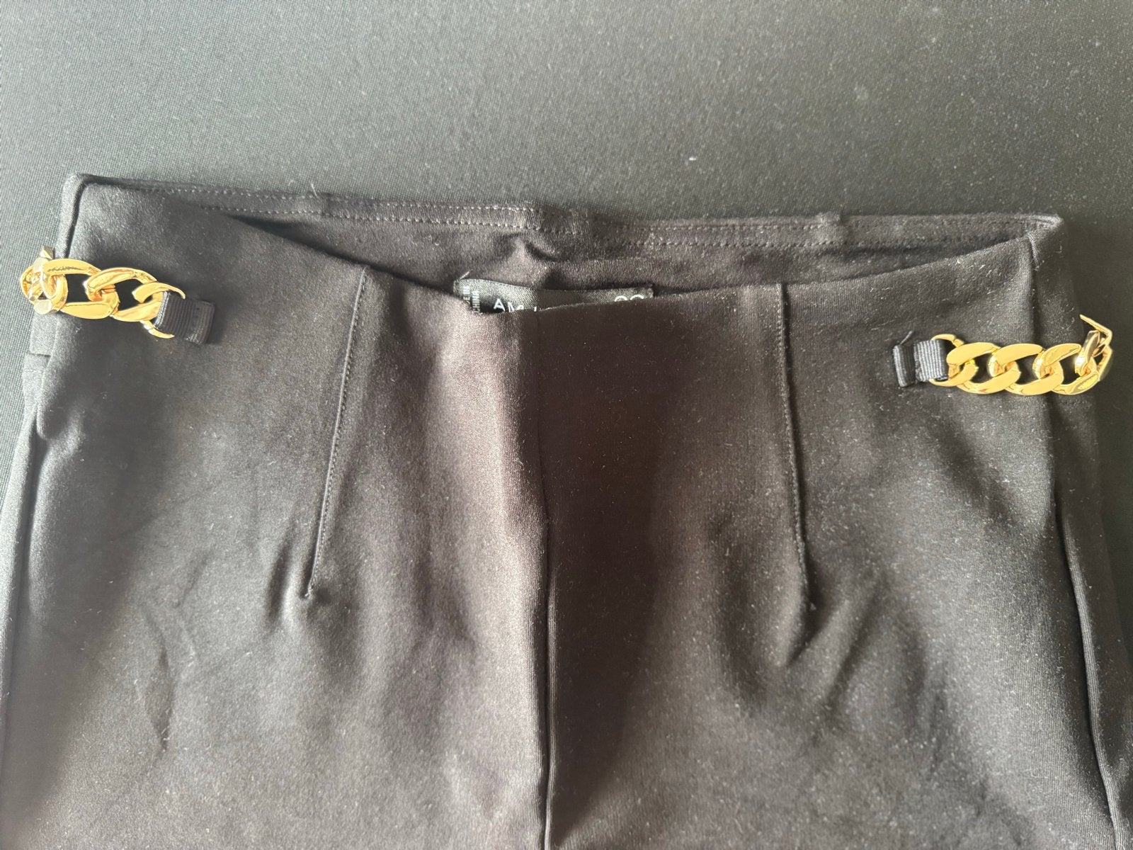 Zwarte broek met gouden kettingdetails, Kleding | Dames, Zwart, Zo goed als nieuw, Lang, Ophalen